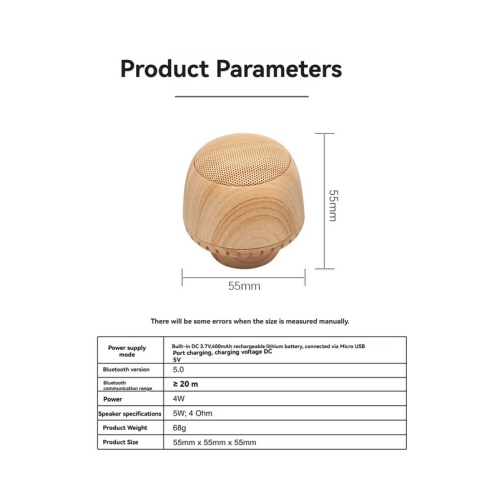 Portable Mushroom Bluetooth Speaker, Small TWS Pairing Box, LED Ambient Light, Night Light, 5W Graphene Speaker, 400mAh Battery Life, Hands-Free