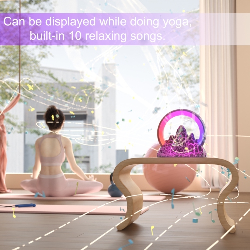 Bluetooth Speaker - Sunrise Flaming Mountain + Bluetooth 10m Connection with Colorful Ambient Lighting + 15W Wireless Fast Charging + White Noise