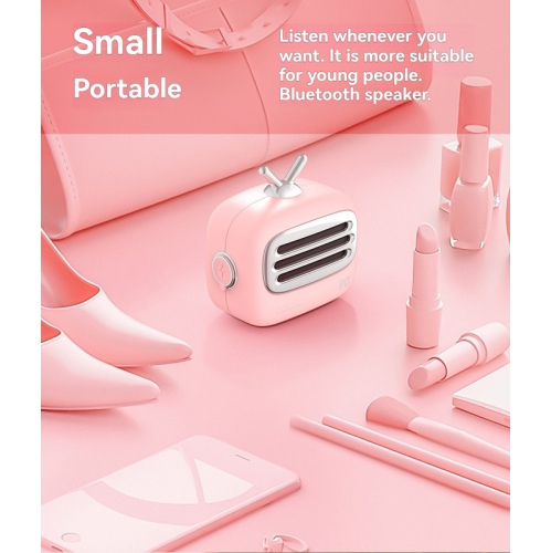 Bluetooth speaker with creative mini TV design, wireless Bluetooth subwoofer, long battery life, compact and portable lanyard design, hands-free