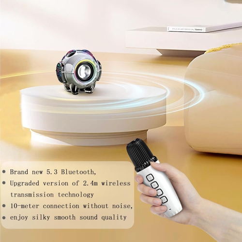 Panda Karaoke Bluetooth Speaker - Wireless Portable, HD Bluetooth Speaker, Compact Rechargeable Bass, Excellent Karaoke Performance, Built-in