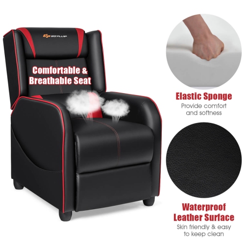 Fauteuil de jeu inclinable et massant Goplus Sofa de salon simple Siège de cinéma maison