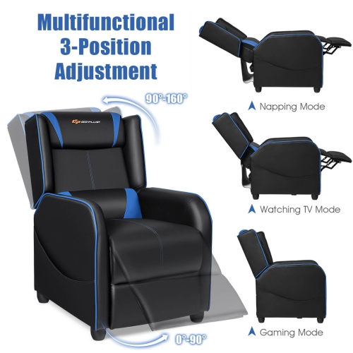 Fauteuil de jeu inclinable et massant Goplus Sofa de salon simple Siège de cinéma maison