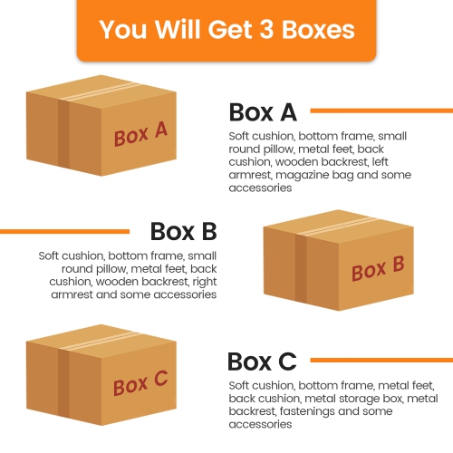 Costway Modular 3-Seat Sofa Couch with Socket USB Ports & Side Storage Pocket Ash Grey