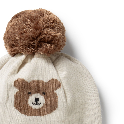 Wilson+Frenchy Organic Knitted Jacquard Hat - Beary Cute