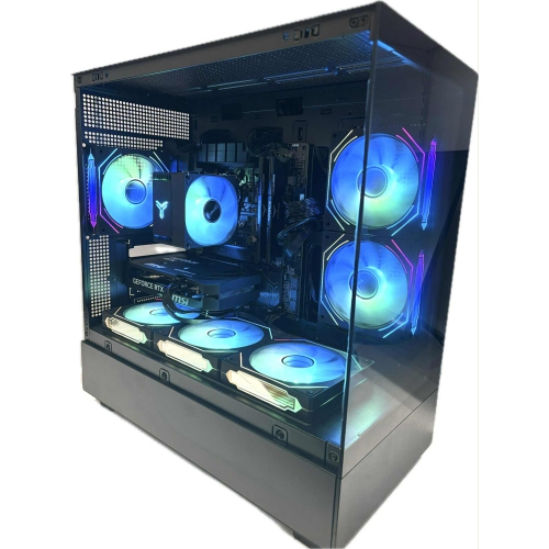 PcTech Gaming PC - AMD Ryzen 5 7600X 32G DDR5 Ram NVIDIA RTX 5060 - 1TB M.2 NVMe SSD- Win11 Pro, Black