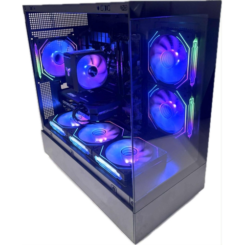 PcTech Gaming PC - AMD Ryzen 5 7600X 32G DDR5 Ram NVIDIA RTX 5060 - 1TB M.2 NVMe SSD- Win11 Pro, Black