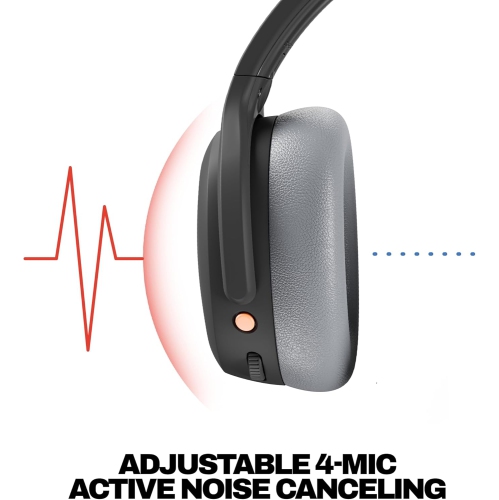 Skullcandy Crusher ANC 2 Wireless Over-Ear Bluetooth Headphones with Multi-Sensory Bass, Active Noise Cancelling, Up to 60 Hours Battery, Microphone