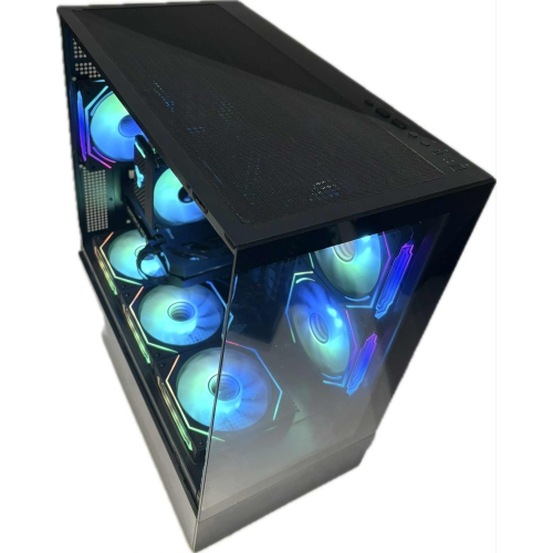 PcTech Gaming PC - AMD Ryzen 5 7600X3D 32G DDR5 Ram NVIDIA RTX 5070 - 1TB M.2 NVMe SSD- Win11 Pro, Black