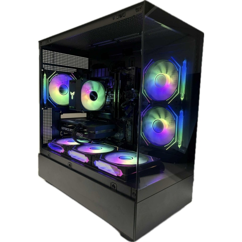 PcTech Gaming PC - AMD Ryzen 5 7600X3D 32G DDR5 Ram NVIDIA RTX 5060 - 1TB M.2 NVMe SSD- Win11 Pro, Black