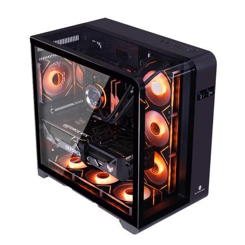 PcTech Gaming PC - AMD Ryzen 7 7700X 32G DDR5 Ram NVIDIA RTX 5060 - 1TB M.2 NVMe SSD- Win11 Pro, Black