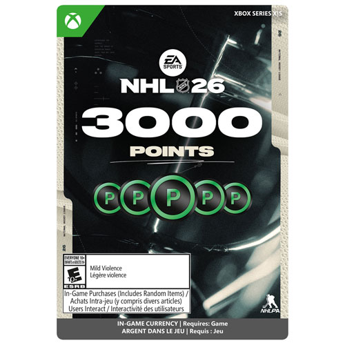 3000 points pour EA Sports NHL 26 (Xbox Series X|S) - Téléchargement numérique