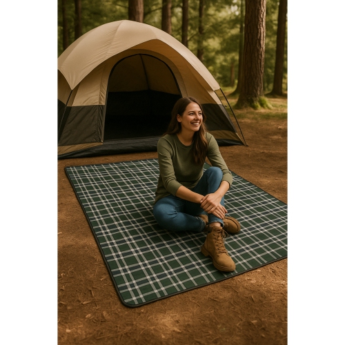Hurley Olive Combo Design 50X60" Acrylic Camp Blanket