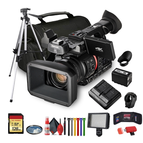 Panasonic AG-CX350 4K Camcorder W/Padded Case, 128 GB Memory Card + More