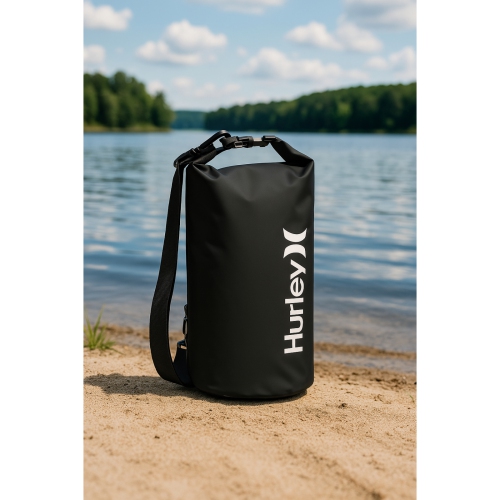Hurley 30L Waterproof Solid Black Dry Bag