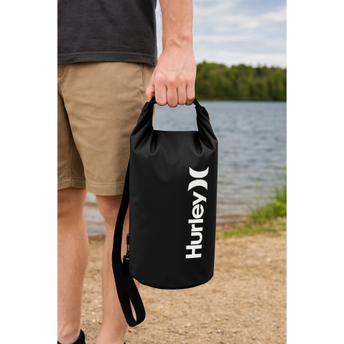 Hurley 30L Waterproof Solid Black Dry Bag