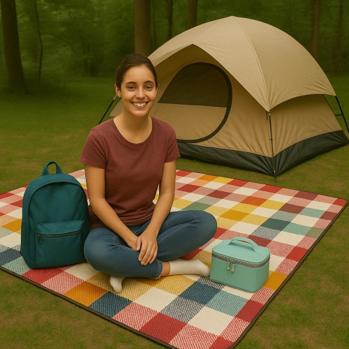 Hurley Large Plaid 50X60" Acrylic Camp Blanket