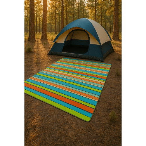 Hurley Multi Colour Strip Design 60"X90" Acrylic Camp Blanket