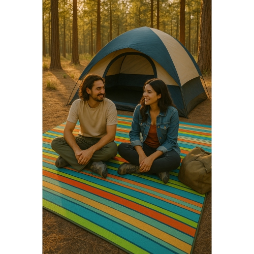 Hurley Multi Colour Strip Design 60"X90" Acrylic Camp Blanket