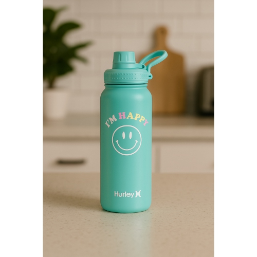 Hurley Mint Be Happy 32 Oz Ss Bottle With Chug Cap