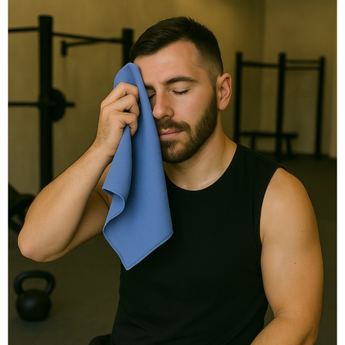 Hurley Twilight Blue 30X60 Solid Microfiber Towel And Case