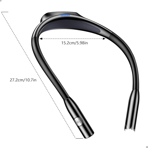 Book Light, 3 Color Temperatures Reading Light, Bendable Neck Light, 80 Hrs Lasting Rechargeable Book Light for Reading in Bed, Knitting, Camping,