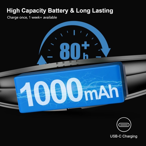 Book Light, 3 Color Temperatures Reading Light, Bendable Neck Light, 80 Hrs Lasting Rechargeable Book Light for Reading in Bed, Knitting, Camping,