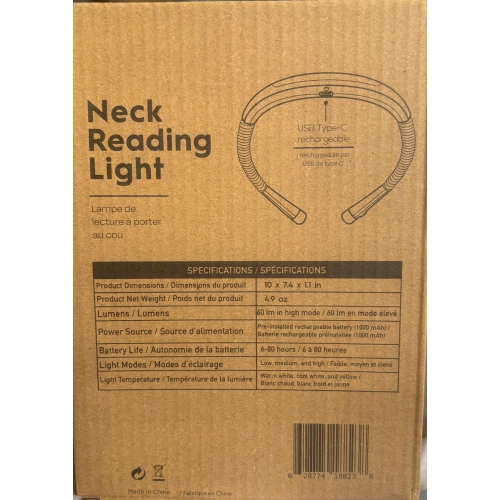Book Light, 3 Color Temperatures Reading Light, Bendable Neck Light, 80 Hrs Lasting Rechargeable Book Light for Reading in Bed, Knitting, Camping,