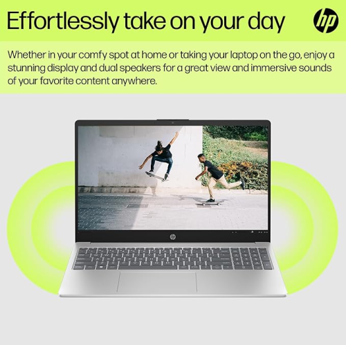HP 15.6" FHD IPS Laptop, Intel N100 Processor, 4GB DDR4 128GB SSD, Intel UHD Graphics, Windows 11 Home, Copilot AI Key, Wi-Fi 6, Bluetooth 5.3,