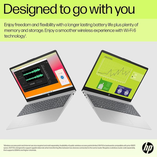 HP 15.6" FHD IPS Laptop, Intel N100 Processor, 4GB DDR4 128GB SSD, Intel UHD Graphics, Windows 11 Home, Copilot AI Key, Wi-Fi 6, Bluetooth 5.3,