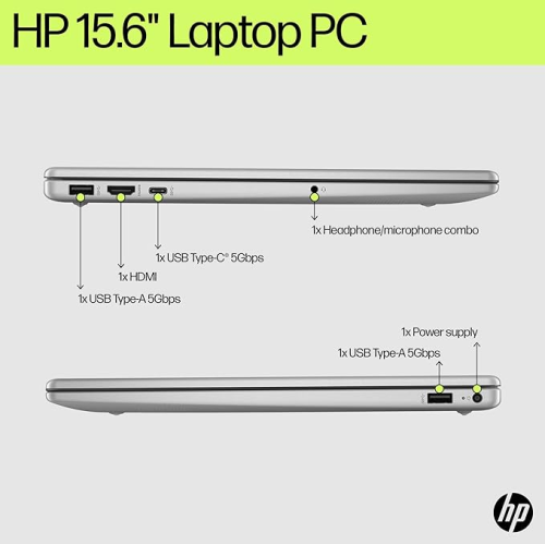 HP 15.6" FHD IPS Laptop, Intel N100 Processor, 16GB DDR4 128GB SSD, Intel UHD Graphics, Windows 11 Home, Copilot AI Key, Wi-Fi 6, Bluetooth 5.3,