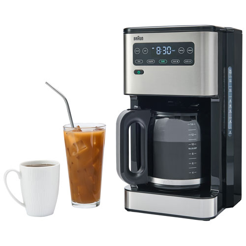 Braun PureFlavor Coffee Maker - 14-Cup - Stainless Steel/Black