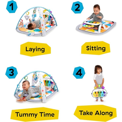 Baby Einstein 4-in-1 Kickin' Tunes Music Activity Gym Play Mat