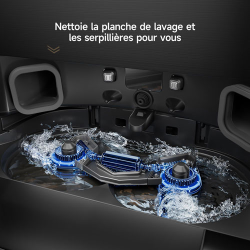 Aspirateur robot à vadrouille à vidange automatique X40 Ultra de Dreame - Noir