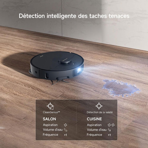 Aspirateur robot à vadrouille à vidange automatique X40 Ultra de Dreame - Noir