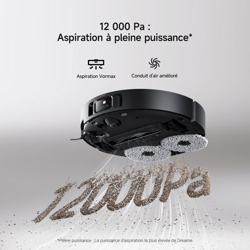 Aspirateur robot à vadrouille à vidange automatique X40 Ultra de Dreame - Noir
