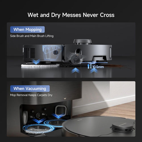 Aspirateur robot à vadrouille à vidange automatique X40 Ultra de Dreame - Noir