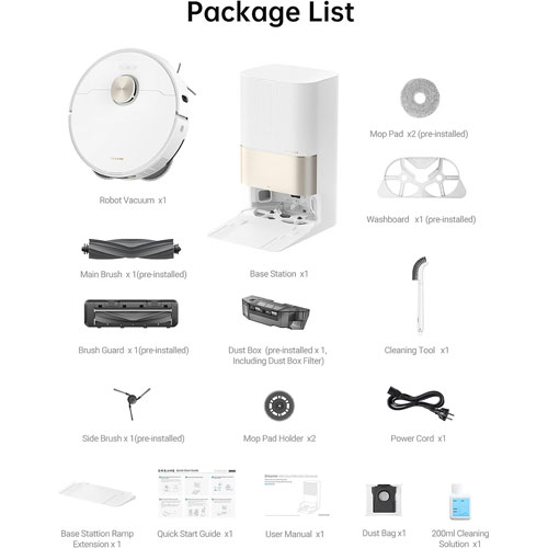 Aspirateur robot à vadrouille à vidange automatique X40 Ultra de Dreame - Blanc