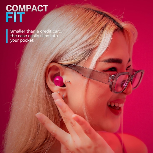 JLab Go Pop ANC True Wireless Earbuds & Charging Case, Fuchsia, Active Noise Cancelling, 10mm Drivers, Dual Connect, Customize Your Sound with App,