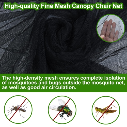 63" H Mosquitos Mesh Tent Mosquito Netting with Zipper Opening, 35" X 32" Waterproof Roof for Sports Fishing Camping