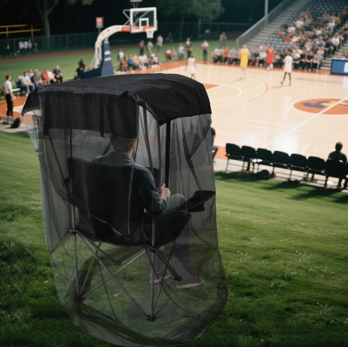 63" H Mosquitos Mesh Tent Mosquito Netting with Zipper Opening, 35" X 32" Waterproof Roof for Sports Fishing Camping