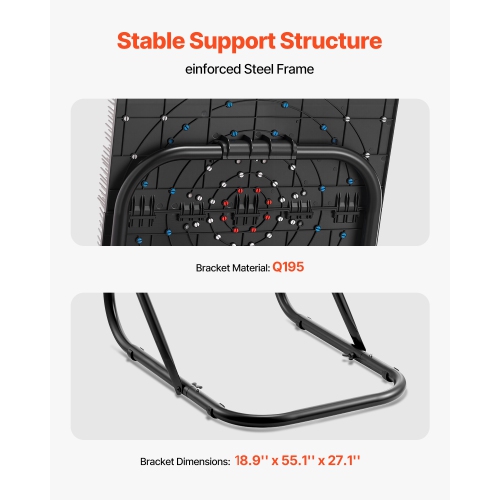 VEVOR Axe Throwing Game, Plastic Bristle Target with 8 Throwing Axes Set, Foldable Steel Frame, Easy to Store, Stable Placement for Indoor and
