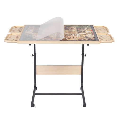 Table de casse-tête VEVOR de 1500 x 25&nbsp;po avec pattes, 4 tiroirs et couvercle, planche en bois portative à roulettes, accessoires de casse-tête
