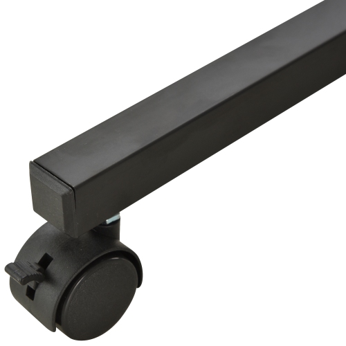 Bureau debout mobile de HOMCOM, hauteur réglable 31.5&nbsp;po, bureau debout avec roulettes pour canapé-lit, salon, chambre, bureau à domicile, noir