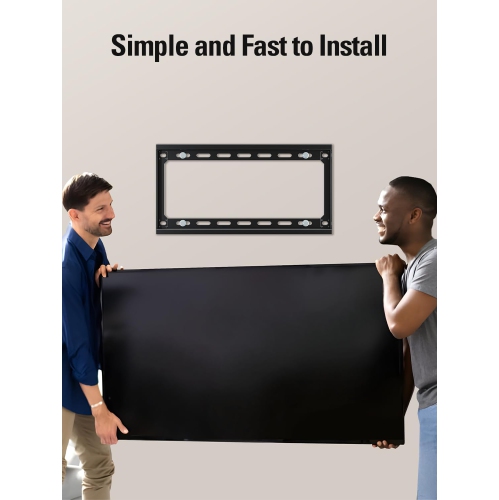 TV Wall Mounts for Most 26-55" LED, LCD, Plasma TVs, Low Profile TV Mount fits 12", 16" Wood Studs, Fixed TV Bracket up To VESA 400 x 400mm and 100