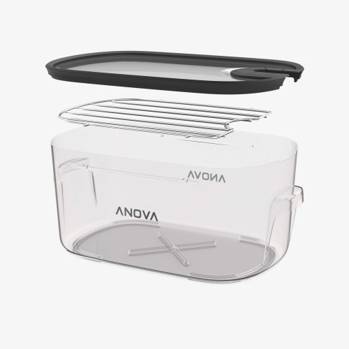 Anova Culinary ANTC01 – Contenant pour cuisson sous vide, peut contenir jusqu'à 16&nbsp;L d'eau, avec couvercle et grille amovibles