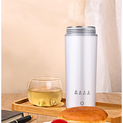 Portable Electric Kettle 475ml with 4 Temp-Settings, Mini Travel Kettle for Camping, Trip, Business & Powdered Milk