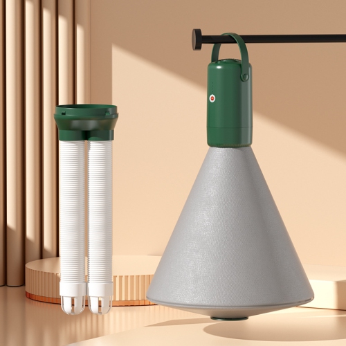 Small Home Dryer with Dust Mite Removal and Sterilization for Travel, Dorms, and Home Use - Includes Shoe Drying Tube - American Standard - Green