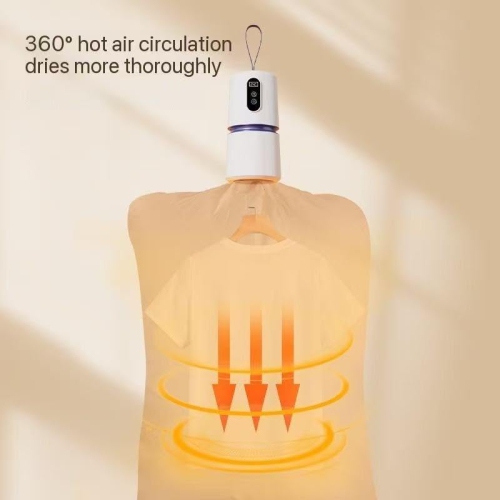 Sécheuse pliante portative pour la maison et les voyages, format compact, idéale pour les vêtements légers/lingerie, fournie avec un sac de séchage -