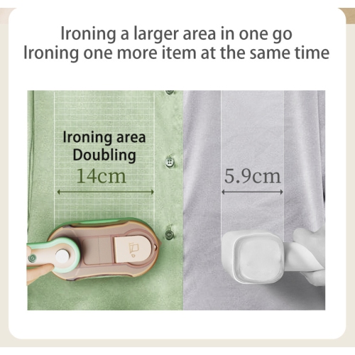 Small Handheld Garment Steamer Folding Rotary Electric Iron for Home Use Travel Large Capacity Steam Ironing Machine - US Spec - White