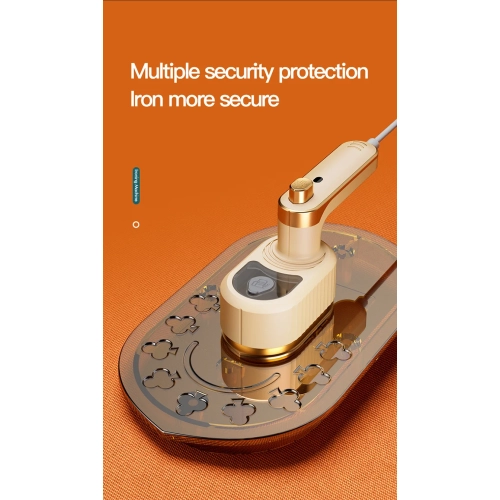 Handheld Garment Steamer, Portable Mini Steamer for Home or Dormitory Use, Foldable Mini Steam Iron - US Specs, Khaki